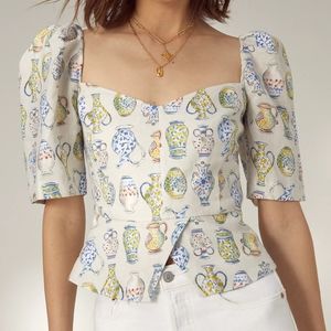 NWOT ARITZIA [WILFRED] [SM] FATALE BLOUSE IN BEAUTIFUL VASE PRINT ⚱️
